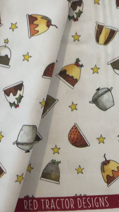 Christmas In Australia Fabric  - Red Tractor Designs - Puddings