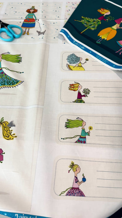Fairytale Fairies Panel & co-ordinating fabrics by Monika Baldough