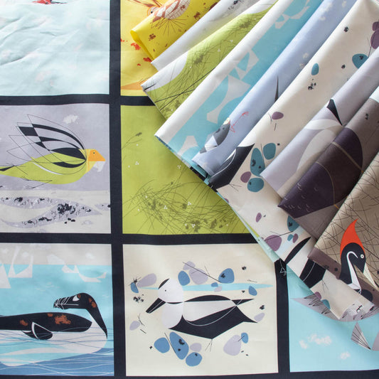 Charley Harper Vanishing Birds - 9 Fat Quarter Bundle + Panel