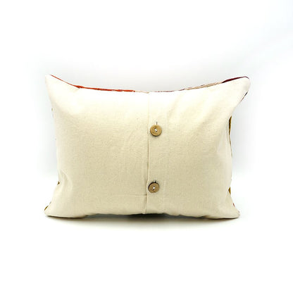 Aboriginal Art Cushion Cover: Hand Embroidered Wool, Mina Mina Dreaming