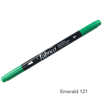 emerald  - fabrico fabric markers by Tsukineko in Japan. Permanent light fast great range of colours.  available at 2 SewTextiles - art quilt supplies. great for quilt labels and textile art