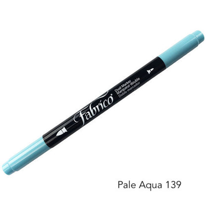 pale aqua  - fabrico fabric markers by Tsukineko in Japan. Permanent light fast great range of colours.  available at 2 SewTextiles - art quilt supplies. great for quilt labels and textile art