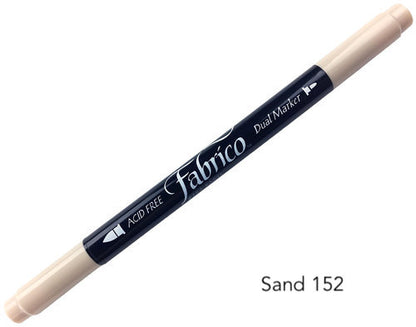 sand  - fabrico fabric markers by Tsukineko in Japan. Permanent light fast great range of colours.  available at 2 SewTextiles - art quilt supplies. great for quilt labels and textile art