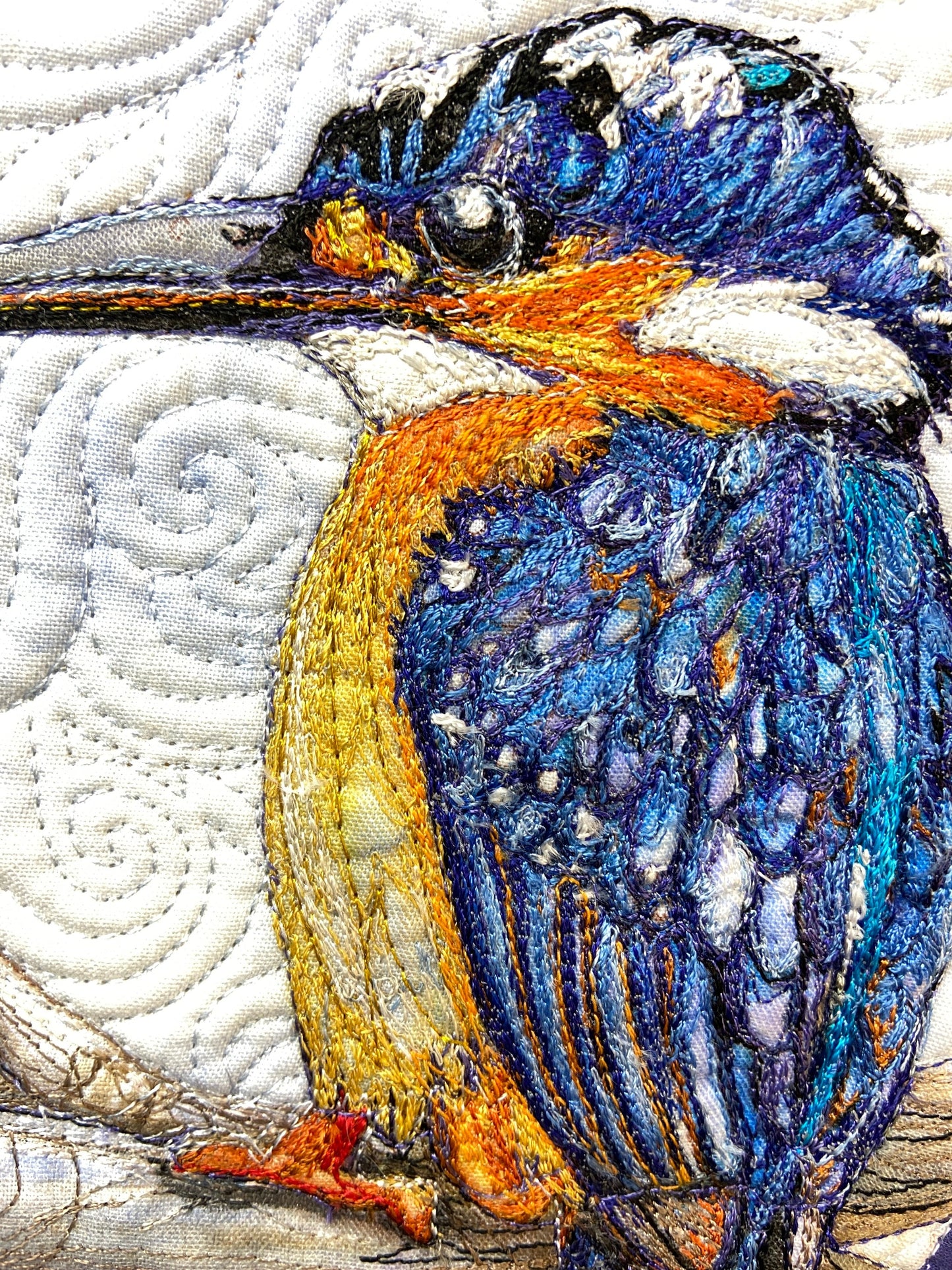 2 Sew Textiles, Workshop in a box Kingfisher Design Details with Julie Haddrick