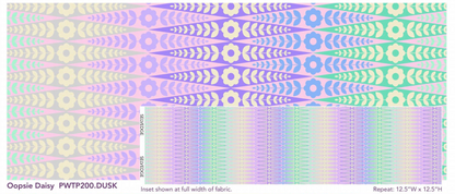 Tula Pink - Moon Garden - Oopsie Daisy - Dusk - per half metre - with free Tumble quilt pattern