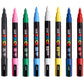 Posca Paint Pens - Juego de 8 bolígrafos - Colores divertidos - Excelente juego de inicio