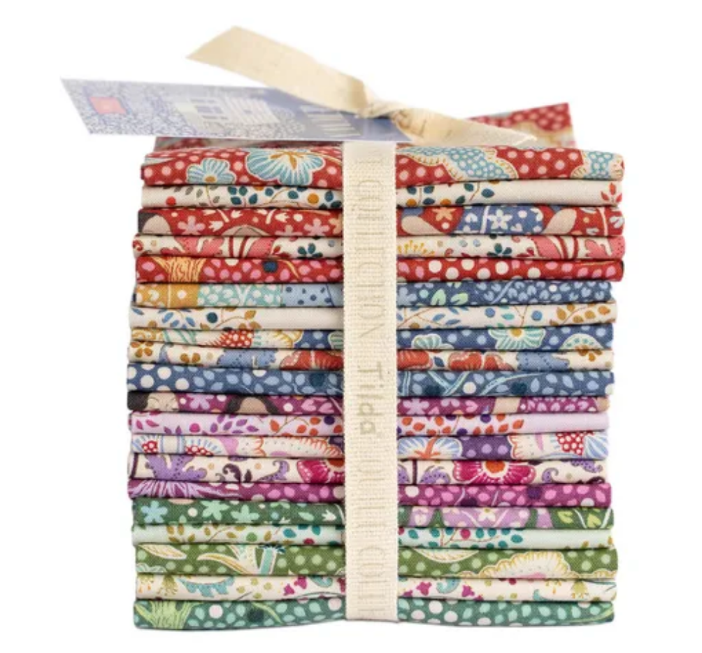 Full collection fat 8th size stack - Tilda hometown precut collection 2 Sew Textiles Art Quilt Supplies