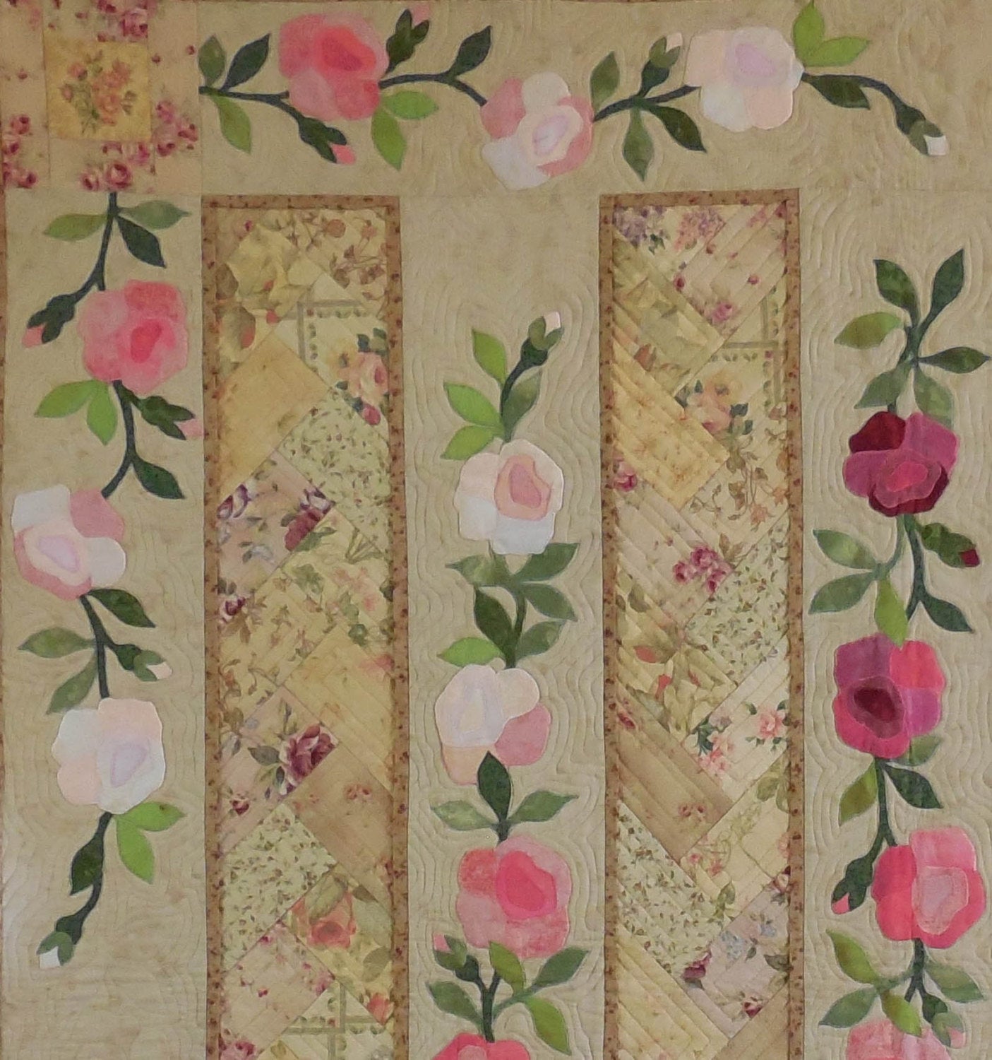 Antique Tea Roses - Quilt Pattern