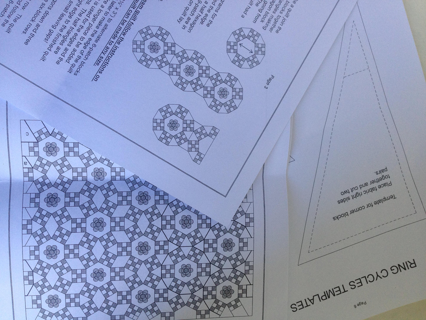 Ring Cycles - Quilt Pattern - HARD COPY