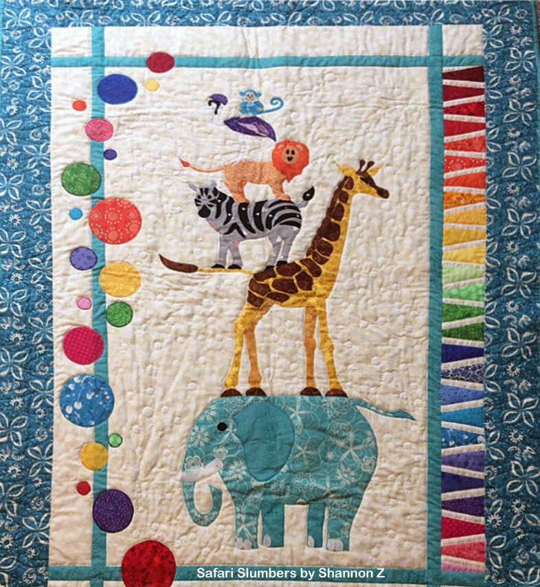 Safari Slumbers - Quilt Pattern with African Zoo animal friends