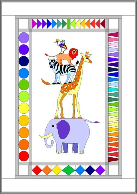 Safari Slumbers - Quilt Pattern with African Zoo animal friends