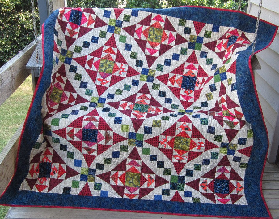 Quilt Pattern Rounded Straight Round the Bend - Quilt Pattern with the illusion of curves ...
