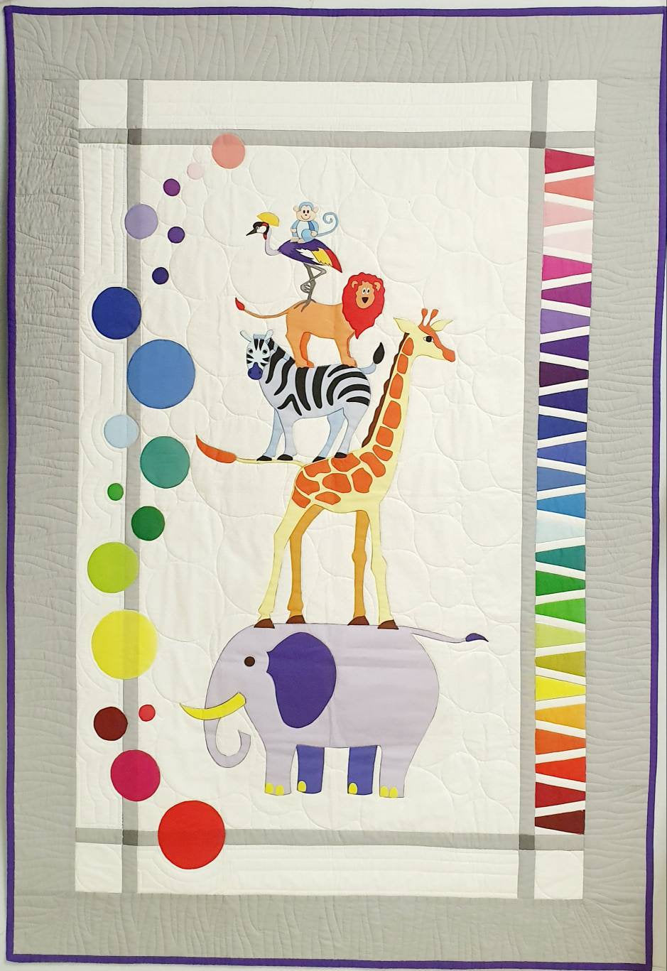 Safari Slumbers - Animal Zoo APPLIQUE 'helper' PANEL