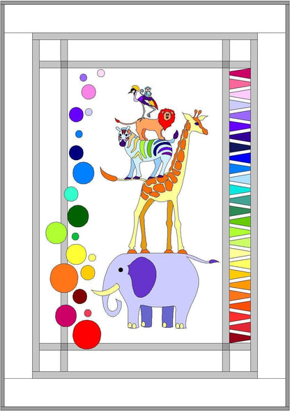 Safari Slumbers - Quilt Pattern with African Zoo animal friends