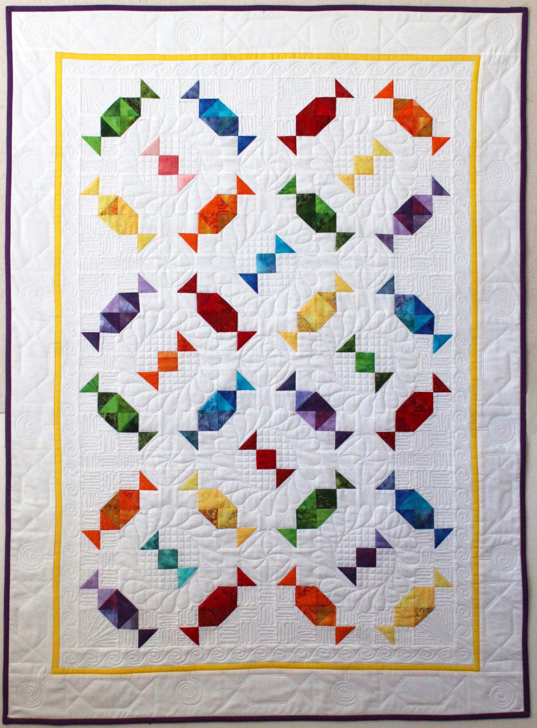 Lolly Scramble - Quilt Pattern - Idéal pour le lit d’enfant ou de bébé.