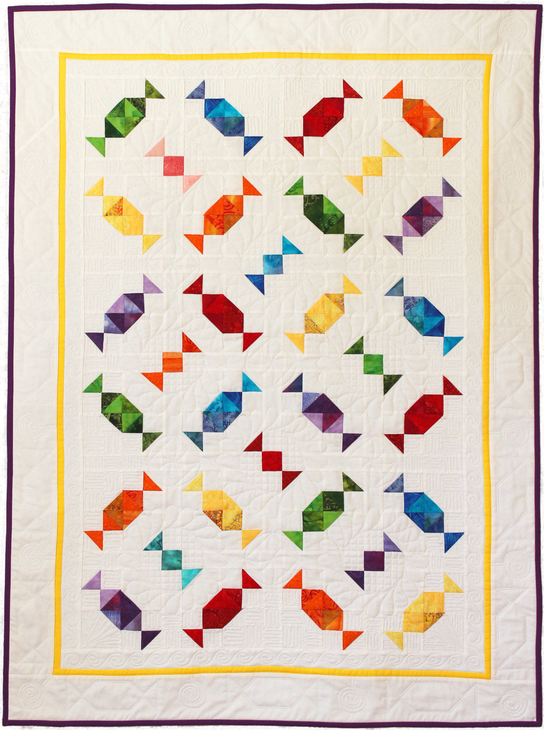 Lolly Scramble - Quilt Pattern - Idéal pour le lit d’enfant ou de bébé.