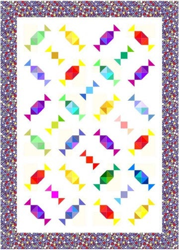 Lolly Scramble - Quilt Pattern - Idéal pour le lit d’enfant ou de bébé.