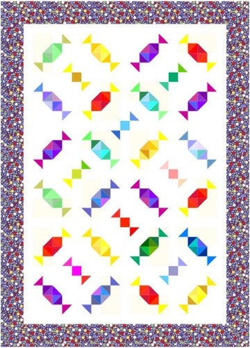 Lolly Scramble - Quilt Pattern - Idéal pour le lit d’enfant ou de bébé.