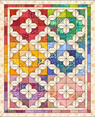 Flying Colors - Quilt Pattern downloadble .pdf